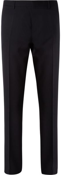 Burberry Navy Straightleg Wool Suit Trousers - Lyst