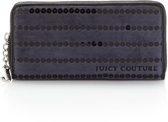 Juicy Couture Sequin Stripe Velour Continental Wallet - Lyst