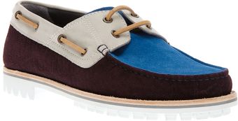 Lanvin Block Colour Boat Shoe - Lyst