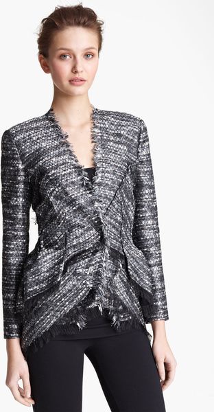 Donna Karan New York Collection Tweed Jacket - Lyst