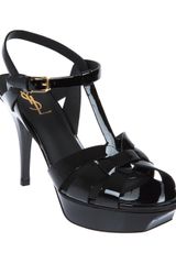 Yves Saint Laurent Patent Strappy Sandal