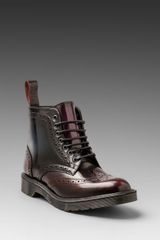  Anthony Brogue Boot in Cherry Redpurplenavy