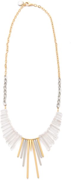 Gemma Redux Cracked Crystal Long Bib Necklace - Lyst