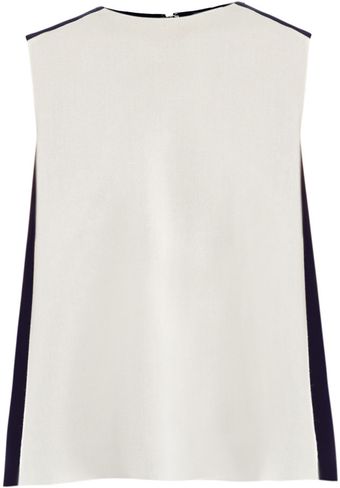 Roksanda Ilincic Sauton Bicolour Crepe Top - Lyst