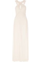 Alexander McQueen Ruched Crepejersey Gown