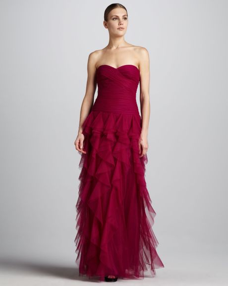 monique lhuillier purple gown