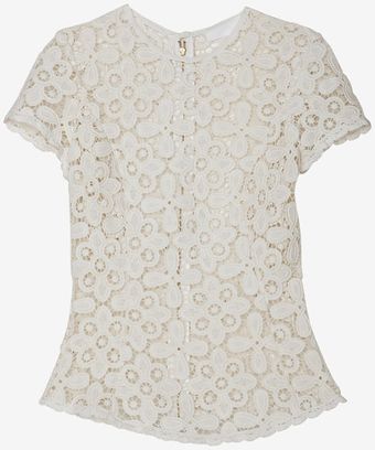 Exclusive For Intermix Exclusive Floral Lace Zipper Top - Lyst