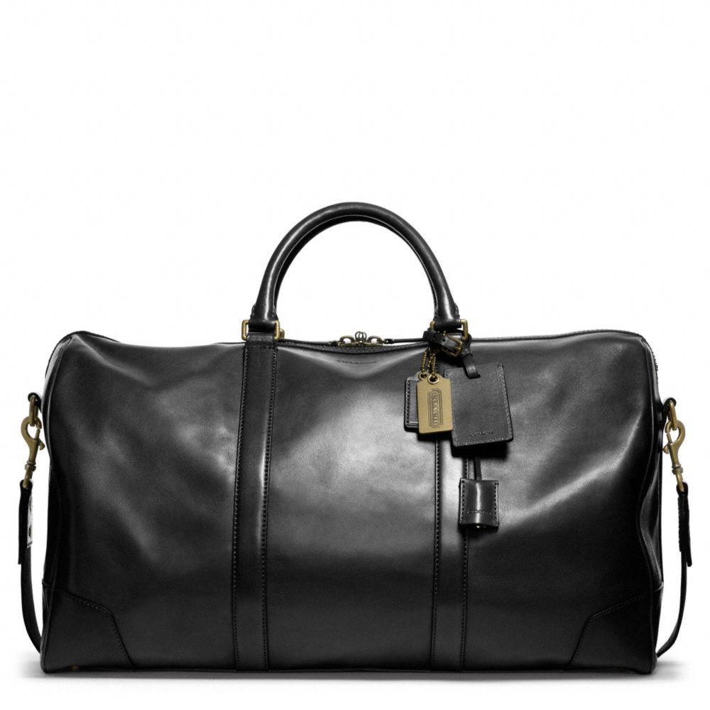 Coach Bleecker Leather Cabin Bag in Black for Men (brassblack)