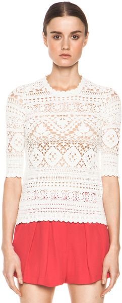 Isabel Marant Vienna Crochet Top in White - Lyst