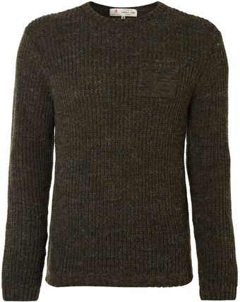 Label Lab Multi Textured Crew Neck Jumper - Lyst