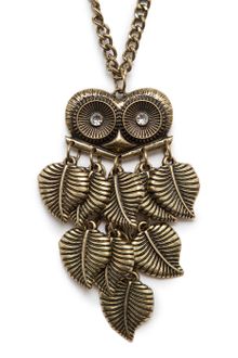 Mango Owl Pendant Necklace - Lyst