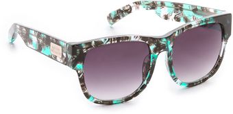 Matthew Williamson Printed Curved Square Sunglasses - Lyst