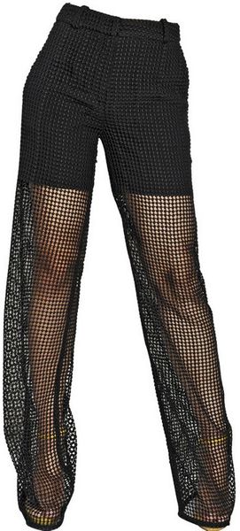 Maurizio Pecoraro Cotton Net Trousers - Lyst