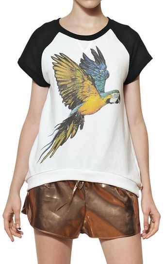 N°21 Printed Cotton Fleece Sweatshirt - Lyst