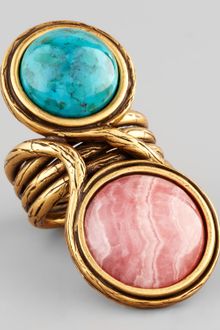 Oscar de la Renta Twocabochon Ring - Lyst
