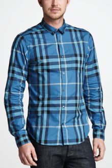 Burberry Brit Check Button Down Shirt - Lyst