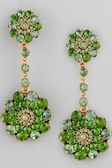 Oscar de la Renta Evergreen Crystal Drop Earrings - Lyst