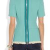 3.1 Phillip Lim Fringed Corded Chiffon Top in Blue (turquoise) - Lyst