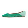 Belle By Sigerson Morrison Vada Laser Cut Ballet Flats in Green - Lyst