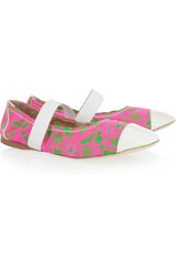Marc Jacobs Lace and Patentleather Ballet Flats