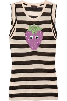Mulberry Appliquéd Striped Modal Tank - Lyst