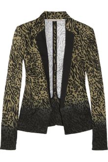 Preen Line Bridget Animalprint Stretchcotton Drill Blazer - Lyst