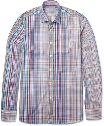 Etro Fadingcheck Cotton Shirt - Lyst