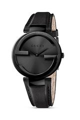 Gucci  PVD Case Watch with Black Dial and Strap 