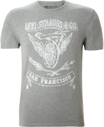 Levi's Logo Printed T-Shirt - Lyst
