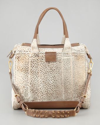 Olivia Harris Iggy Metallic Satchel Bag Whitespice - Lyst