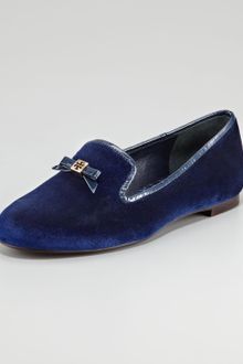 Tory Burch Velvet Smoking Slipper - Lyst