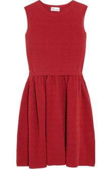 RED Valentino Scalloped Stretchknit Cotton Dress - Lyst