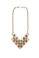 Valentino Large Double Threaded Black Pyramid Necklace 