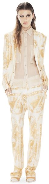 Acne Printed Relaxed Fit Pants - Lyst