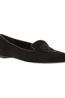 Alexander McQueen Sequin Skull Slipper - Lyst