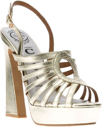 Jeffrey Campbell Metallic Platform Sandal - Lyst