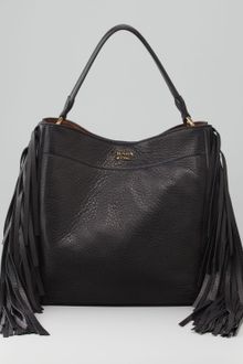 Prada Cervo Fringe Hobo - Lyst