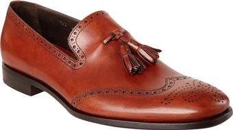 Prada Perforated Wingtip Tassel Loafer - Lyst