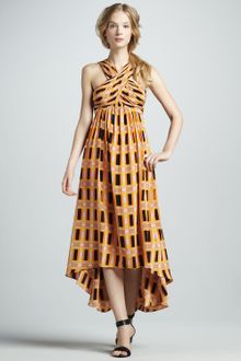 Tracy Reese Printed High-Low Crisscross Dress - Lyst