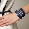 Balenciaga Studded Leather Bracelet in Blue (navy) - Lyst