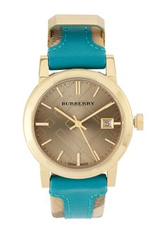 Burberry Checkengraved Watch - Lyst