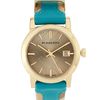 Burberry Checkengraved Watch in Blue (null) - Lyst