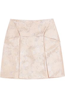 Christopher Kane Pleated Metallic Silkblend Brocade Mini Skirt - Lyst