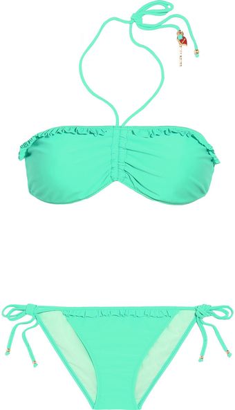 Miu Miu Ruffled Bandeau Bikini - Lyst