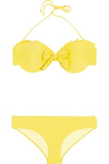 Miu Miu Scalloped Underwired Bow Bikini - Lyst