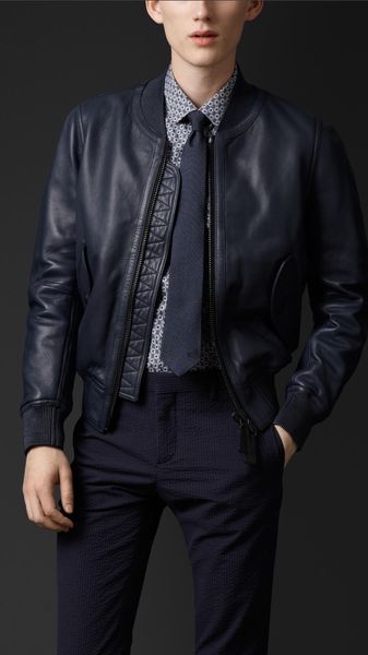 Burberry Prorsum Sculptural Leather Bomber - Lyst