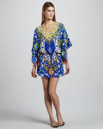 Camilla Formentera Printed Drawstring Dress - Lyst