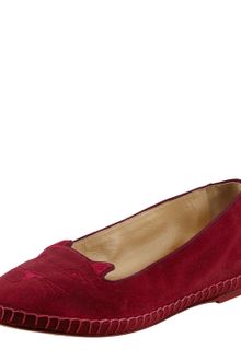 Charlotte Olympia S Cotton Velvet Catface Slipper Fuchs - Lyst