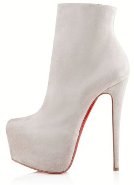 louboutin white booties