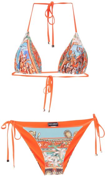 Dolce & Gabbana Sicilian Print Bikini - Lyst